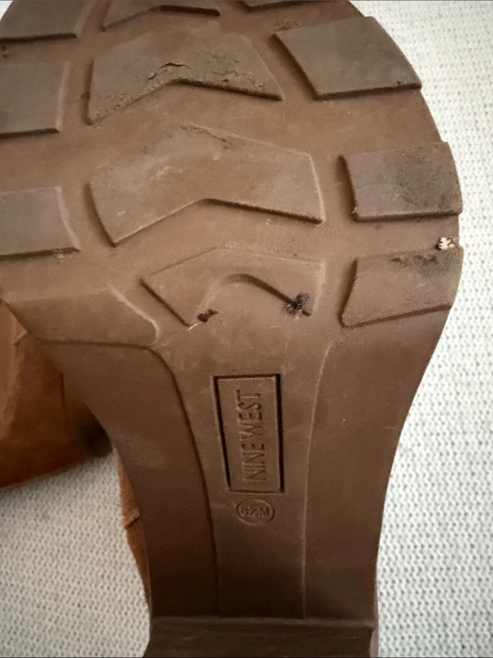 Nine West Ream 2 Chelsea Suede Heeled Boots Brown Size 8.5